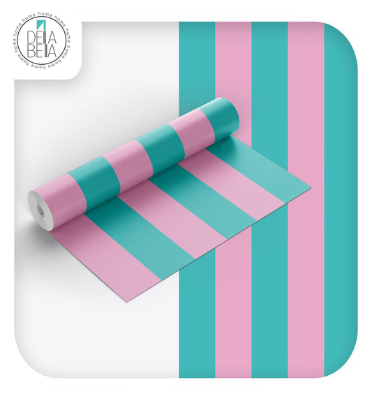 Baby Pink Blush Stripe Vinyl Wrap Peel & Stick Chic Furniture Decor Film
