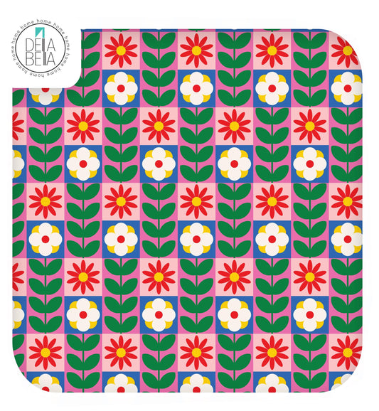 Stylish floral design furniture covering - peel and stick