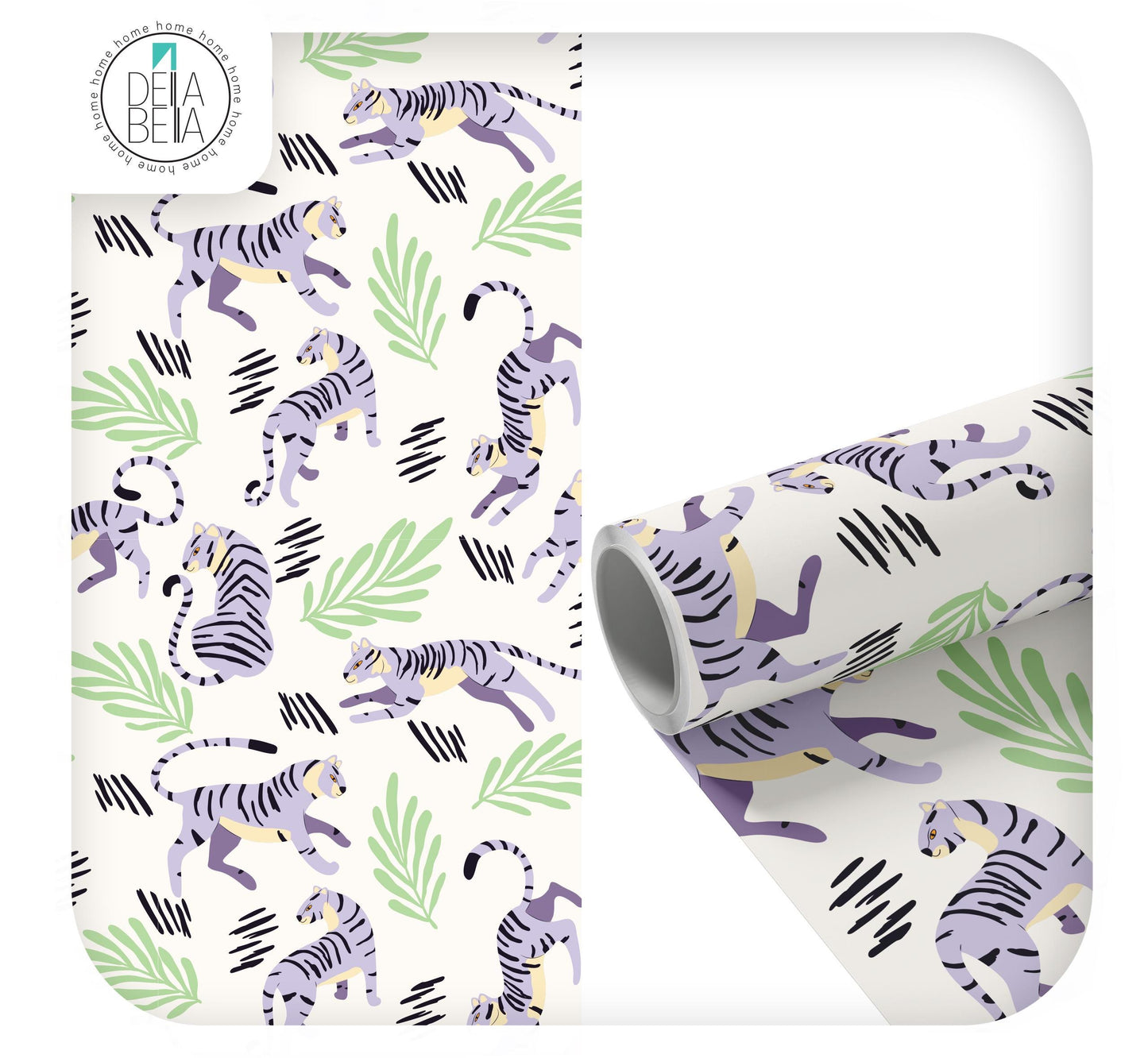 Bohemian Vinyl Wrap Peel and Stick for Kitchen Worktops, Wardrobes, KitchenWrap, Adhesive Vinyl for Furniture Home Decoration, Leopards