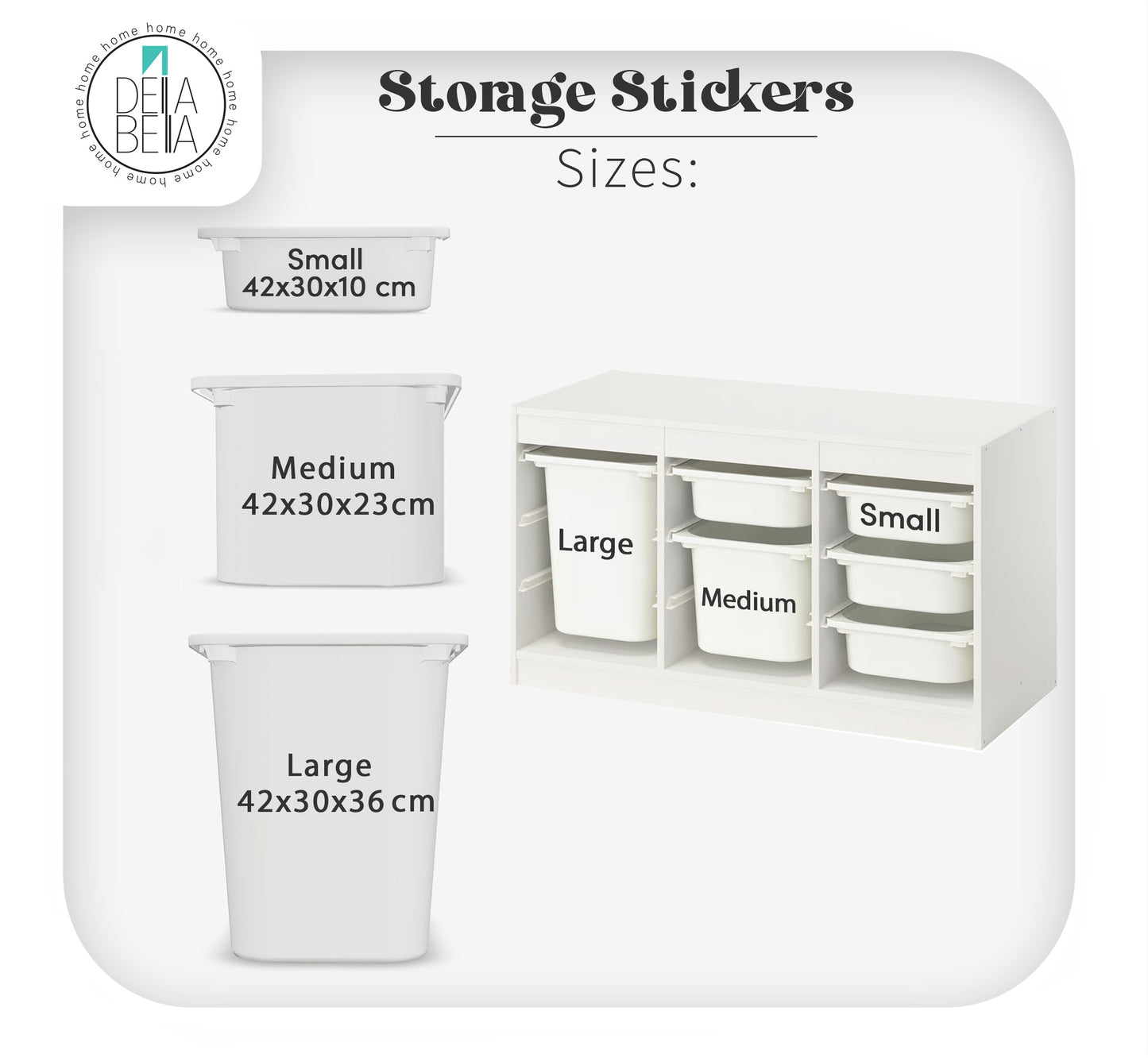 Pastel Stripe IKEA TROFAST Stickers