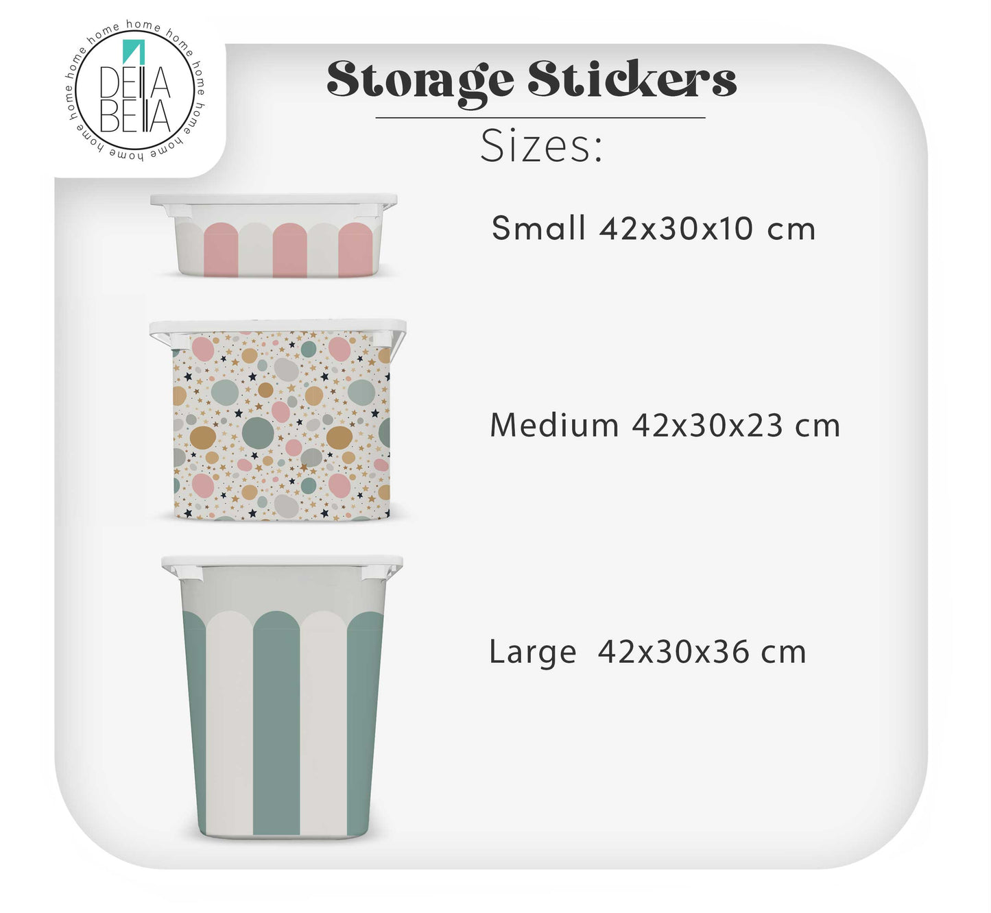 IKEA Trofast Storage Stickers Scallops & Polka Dots for Kids Room, Nursery, Playroom