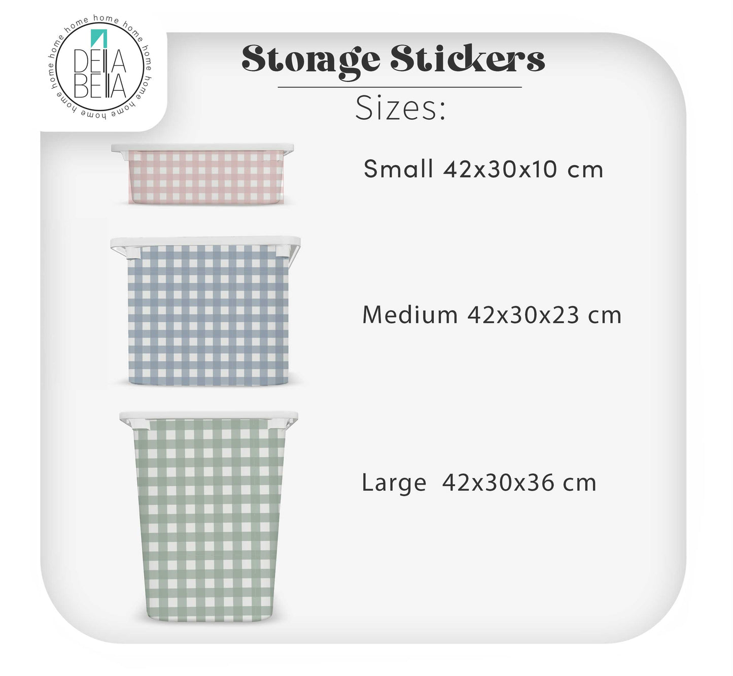 Gingham Stickers to Ikea Trofast Storage