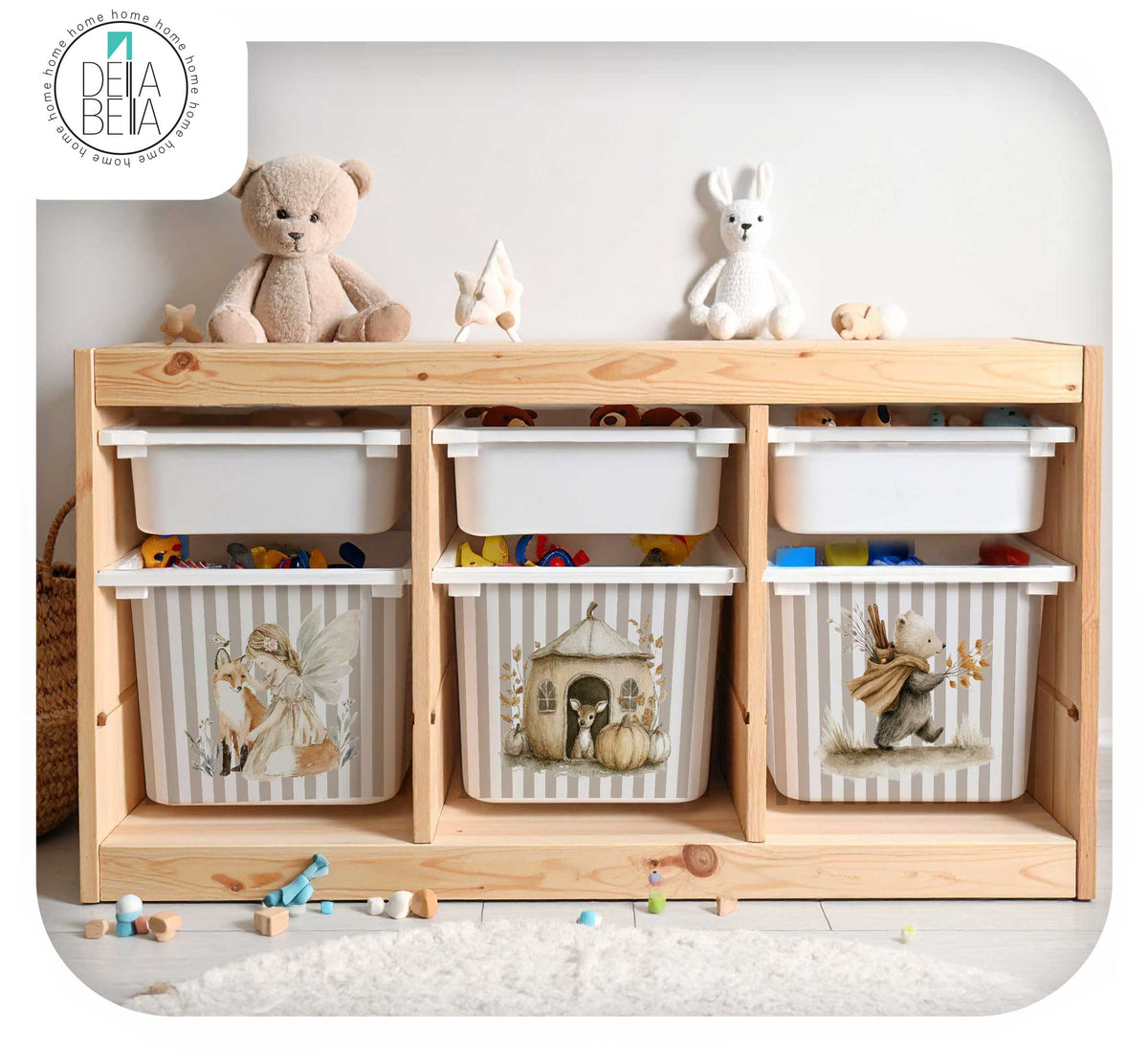 Woodland Fairy & Fox Decal Stickers compatible with IKEA Trofast Boxes | Nursery Decor