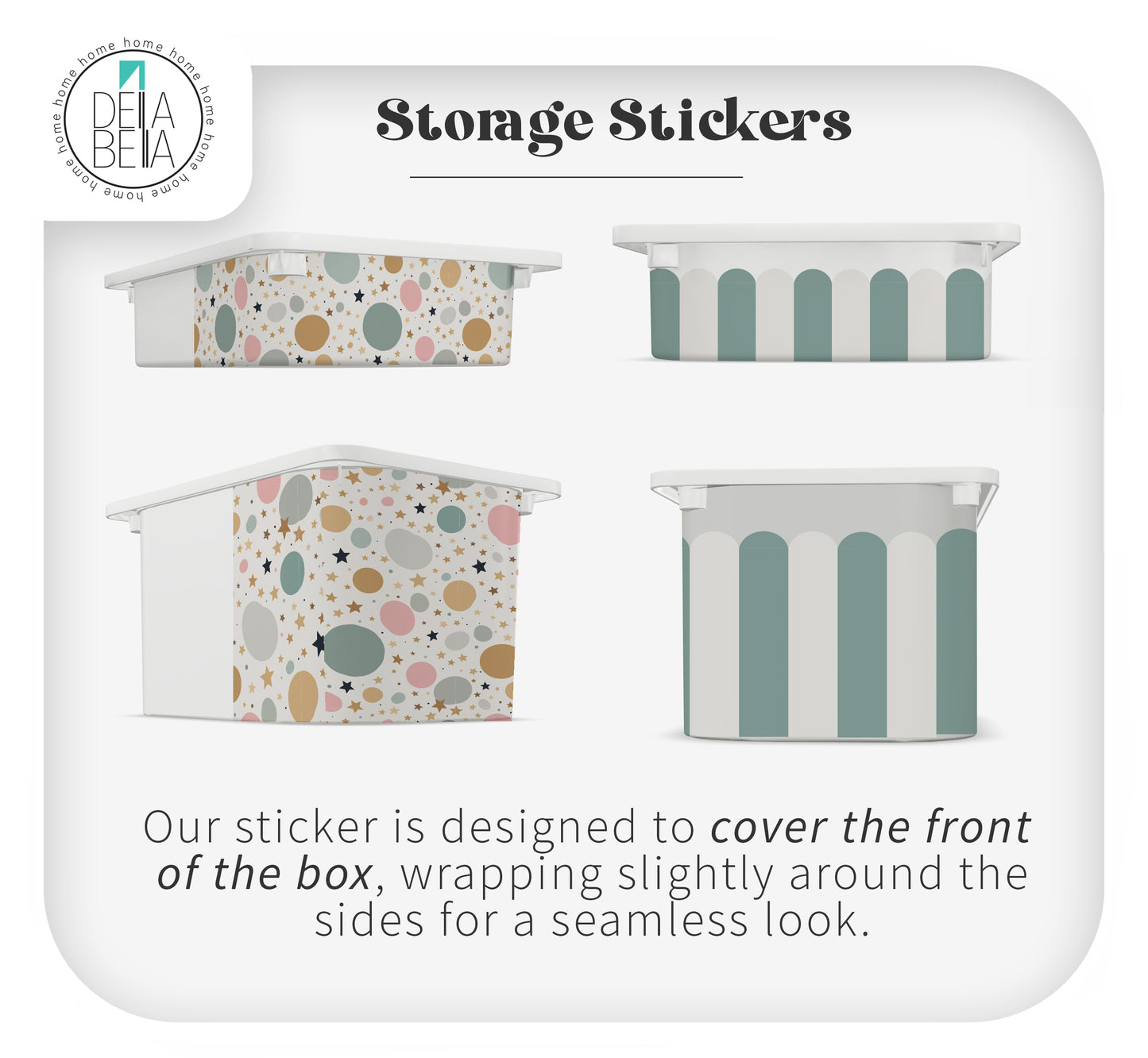 IKEA Trofast Storage Stickers Scallops & Polka Dots for Kids Room, Nursery, Playroom