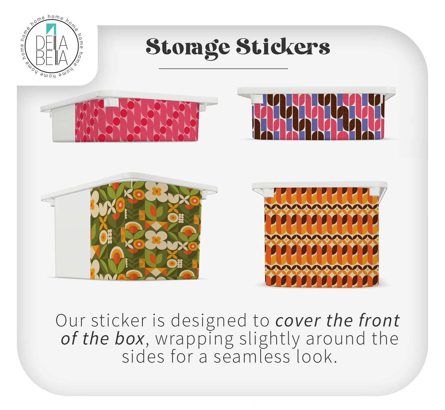 Retro IKEA Trofast Stickers | 60s Style Decals for Kids Rooms UK