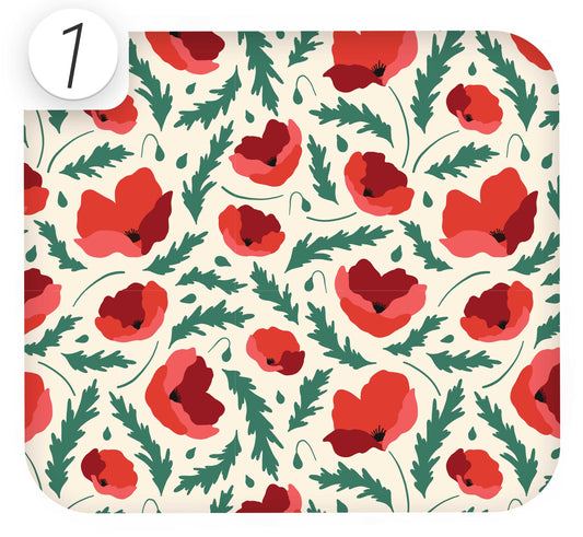 Self-adhesive vinyl with flower patterns for covering surfaces