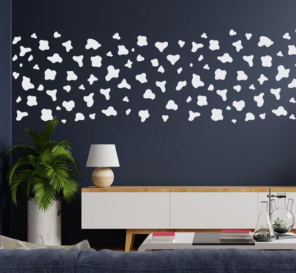 Cow Print Pastoral Wall Stickers 142x Black Cow Spot Decal Animal Decor Girls Bedroom Dot Spot Nursery Home Decor Removable for UK