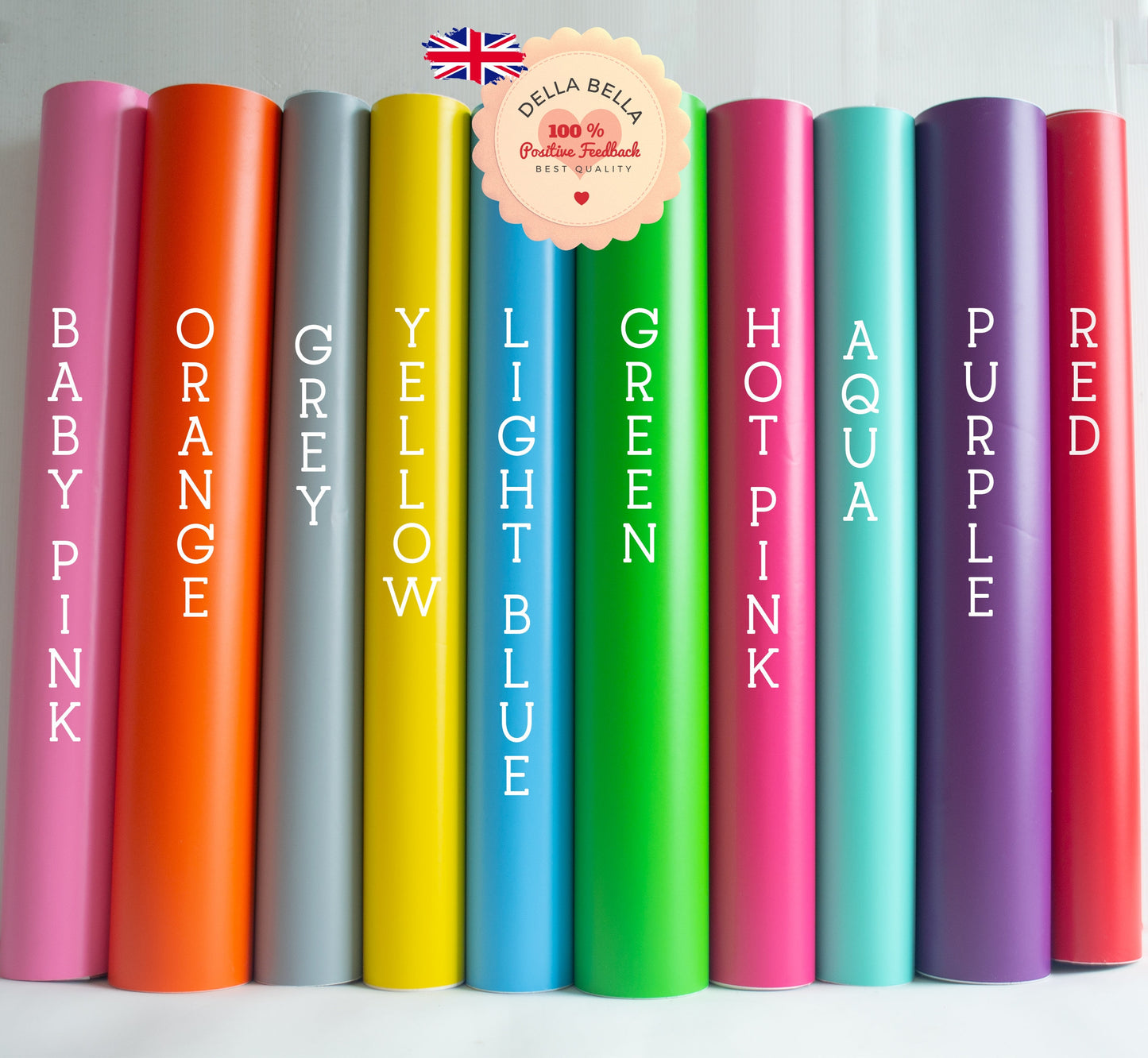 Rainbow Heart Wall Stickers UK (88pcs)