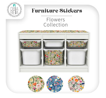 Floral & Wildflower Stickers for IKEA Trofast
