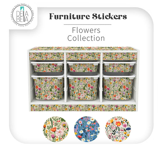 Floral & Wildflower Stickers for IKEA Trofast