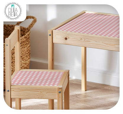 Gingham IKEA LATT Table & Chair Stickers UK