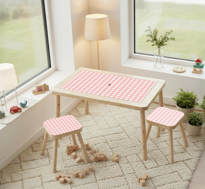 Gingham Ikea Flisat Table Sticker
