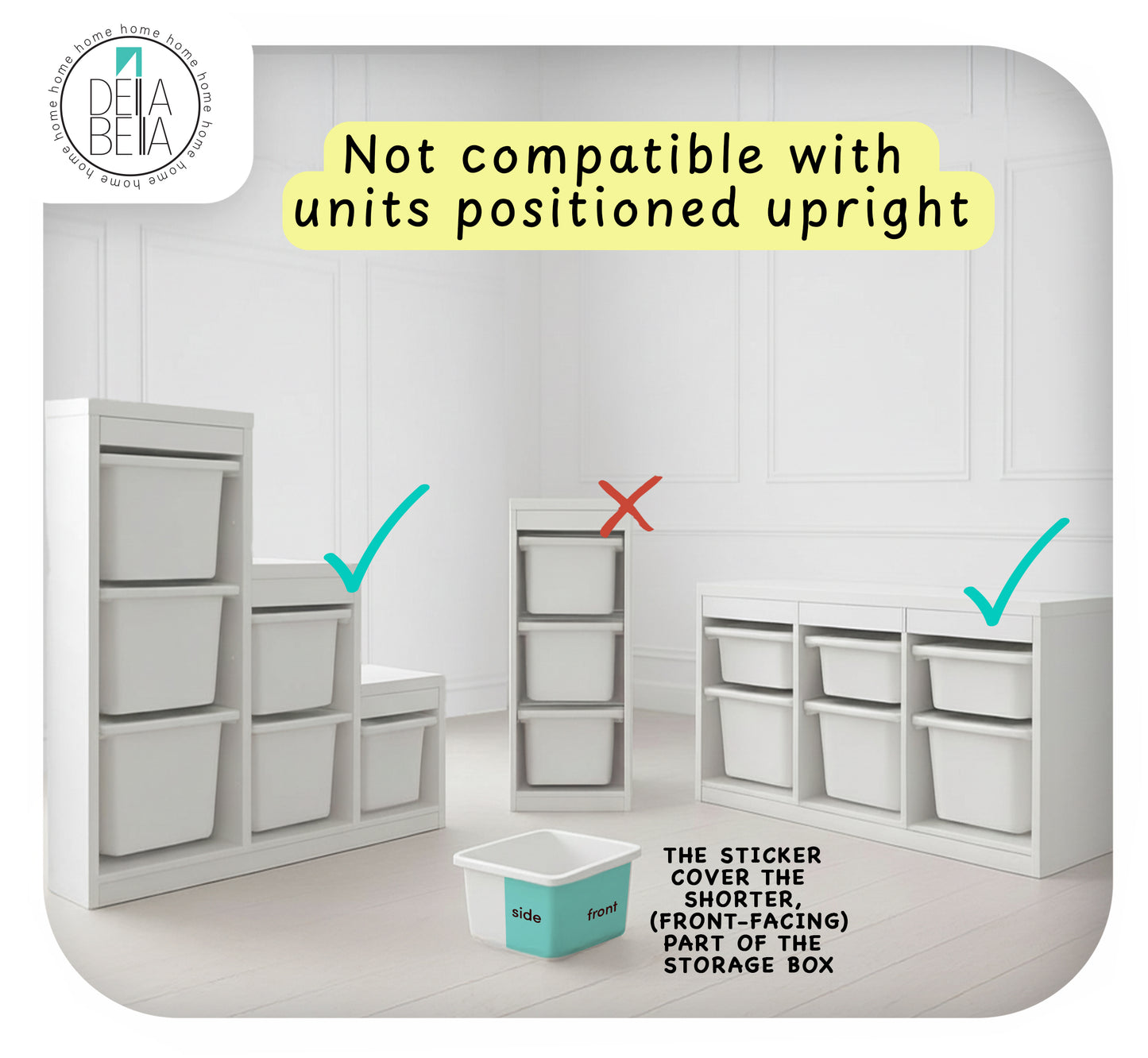 Colourful Striped Stickers for IKEA Trofast Storage & Boxes