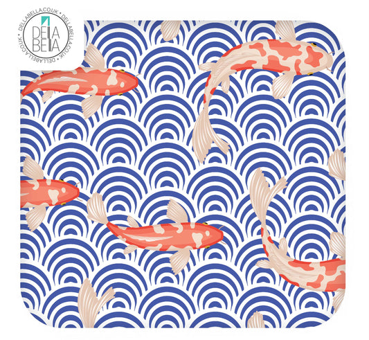 roll of japanese fishes vinyl wrapping for furniture 