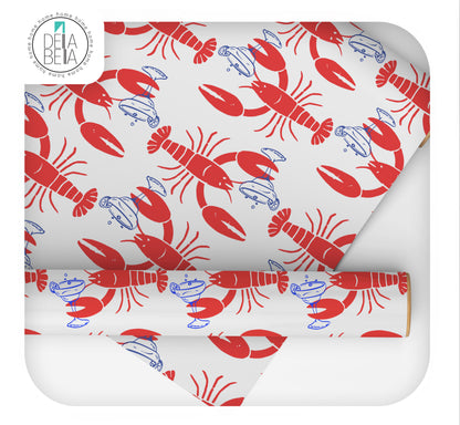 roll of Maximalist Decor Vinyl for Kitchen Cabinets Lobsters Cabinet Wrap Vinyl Quirky Kitchen Mediterranean Style Nautical Kitchen Furniture Wrap