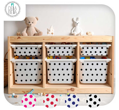 Polka Dot Vinyl Stickers for IKEA Trofast Storage Boxes