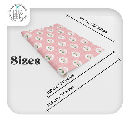 Floral pattern self-adhesive vinyl wrap roll