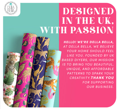 Safari Bloom Floral Leopard Vinyl Wrap | Sticky Back Plastic