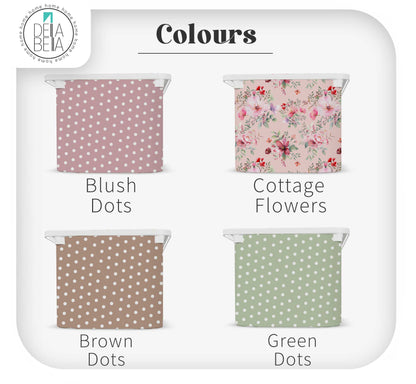 IKEA Trofast Storage Stickers - Boho Flowers Polka Dot Decals for Nursery & Kids Rooms