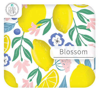 Maximalist Floral Lemon Vinyl Wrap | Sticky Back Plastic for Furniture | Retro Design