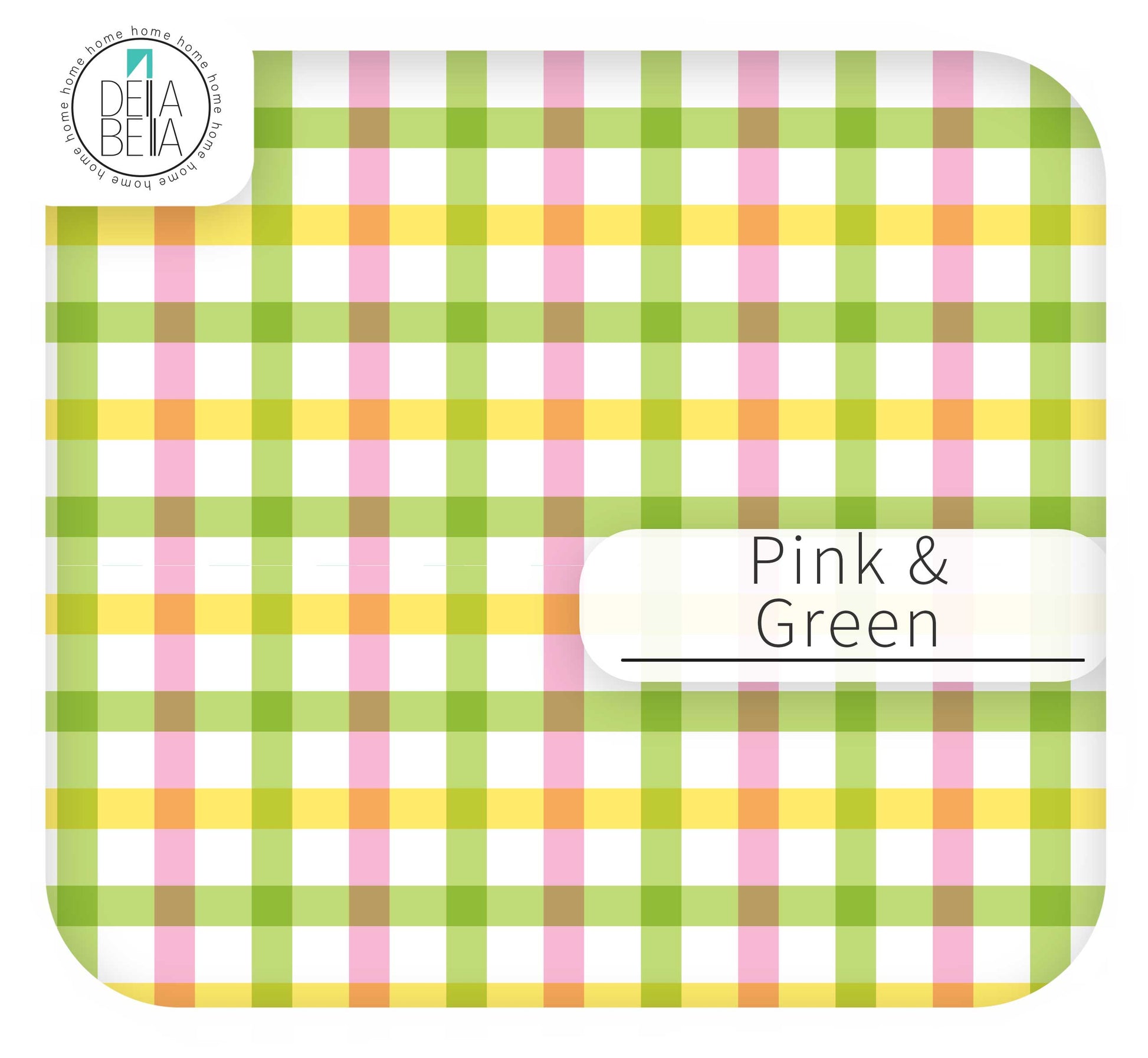 Pink and Green gingham Fablon for furniture upcycling and drawer liners.
