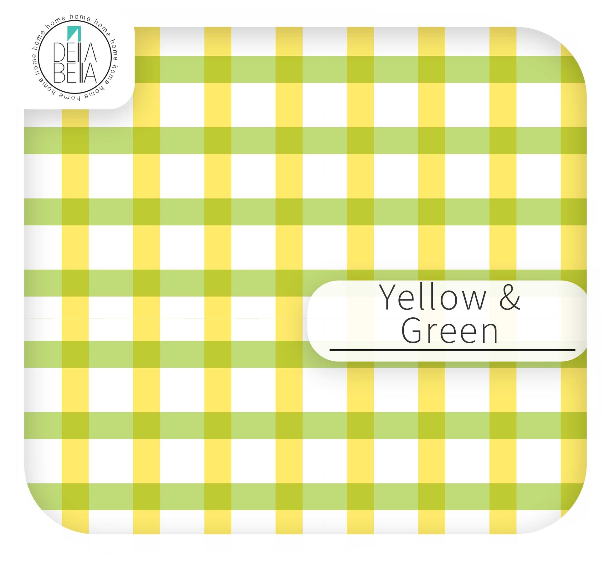 Yellow and Green check vinyl wrap for kitchen worktops and IKEA hacks.