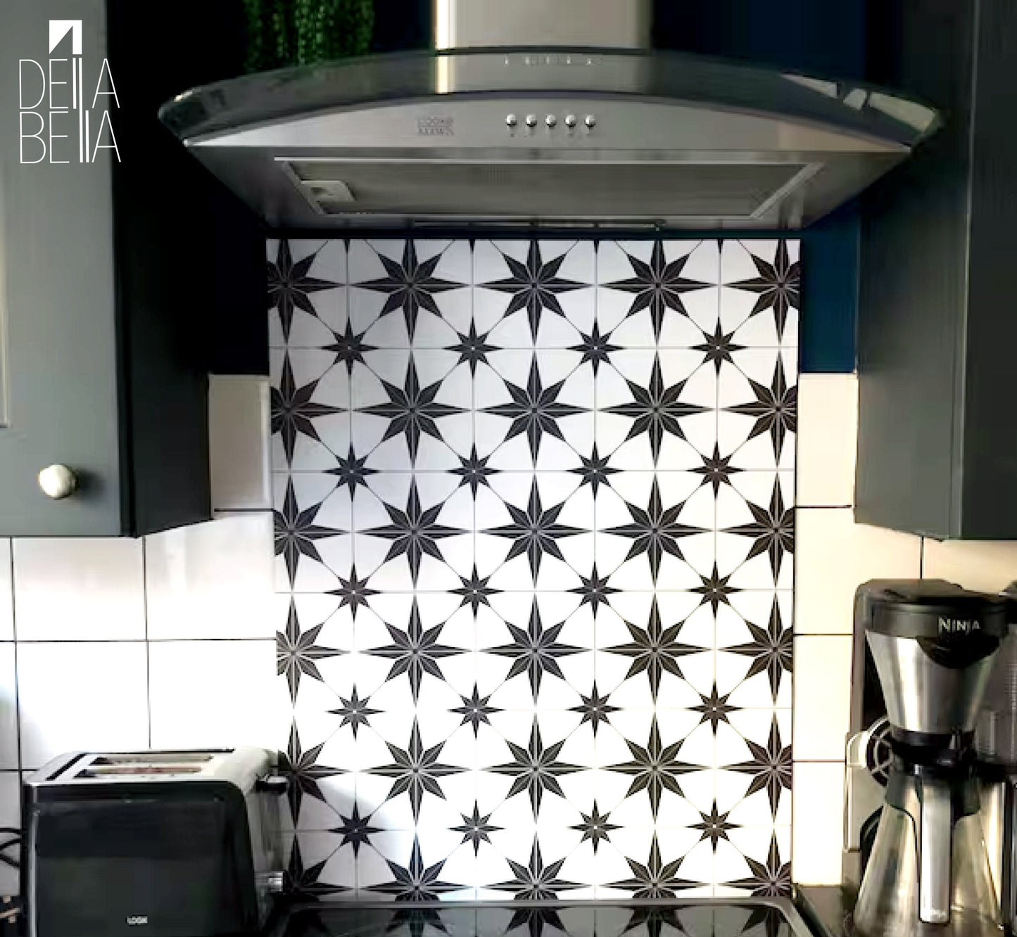 Astral Estrella Star Peel & Stick Vinyl Tiles for Backsplashes & Furniture