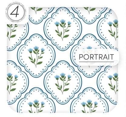 Floral vinyl wrap for wood furniture surfaces
