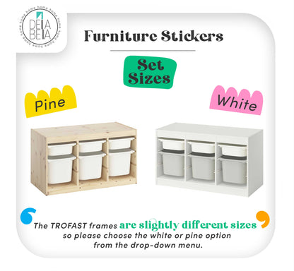 Colourful Striped Stickers for IKEA Trofast Storage & Boxes