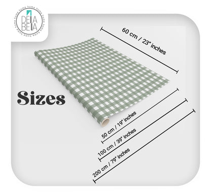 Gingham Self-Adhesive Vinyl Wrap for Furniture & DIY UK