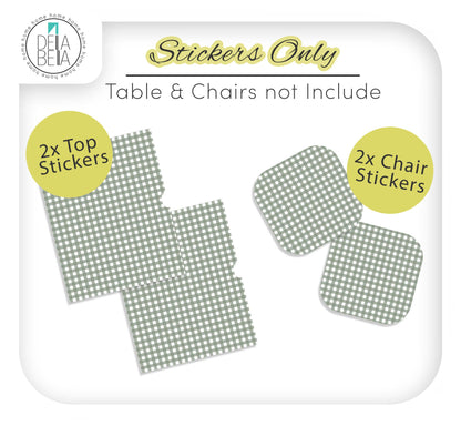 Gingham Ikea Flisat Table Sticker
