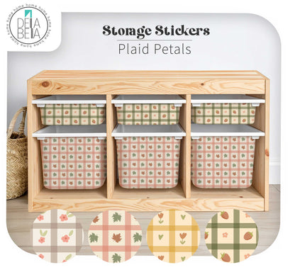 IKEA Trofast Stickers Plaid Petals Storage Box Decals