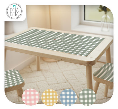 Gingham Ikea Flisat Table Sticker