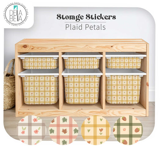 IKEA Trofast Stickers Plaid Petals Storage Box Decals