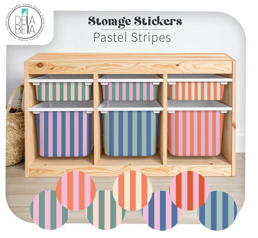 Pastel Stripe IKEA TROFAST Stickers
