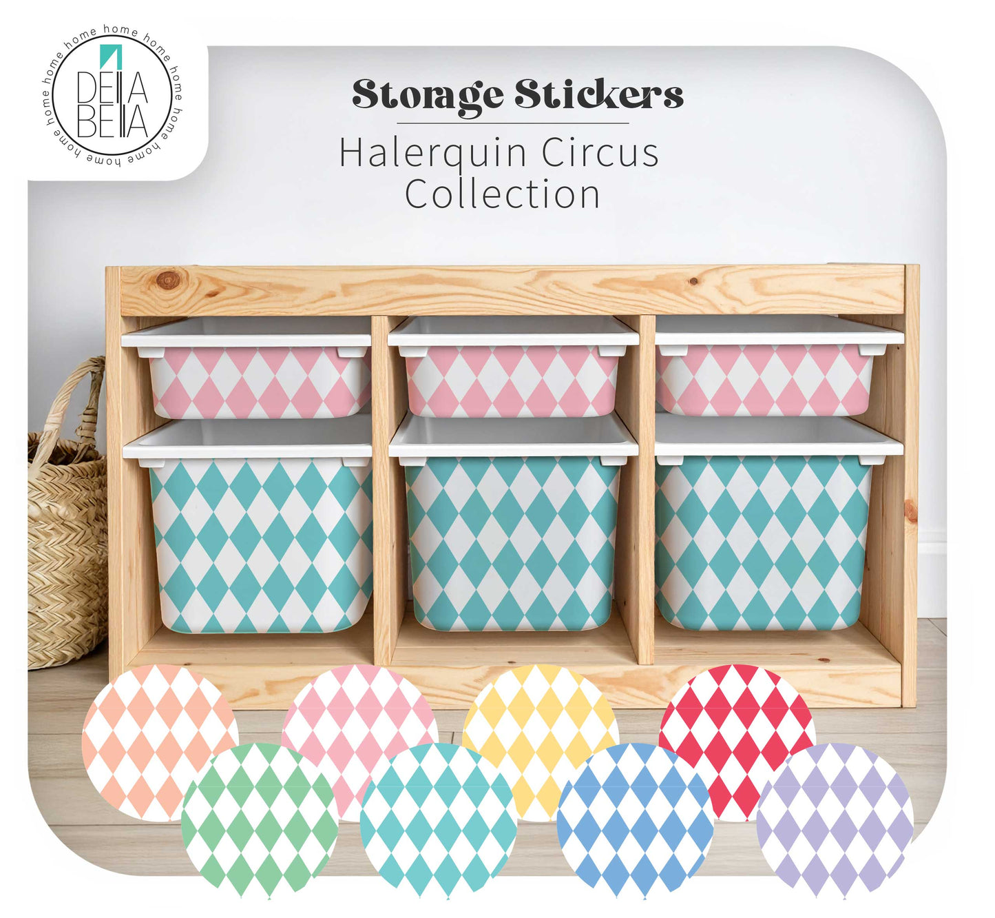 Harlequin Circus IKEA Trofast Stickers Nursey Decor