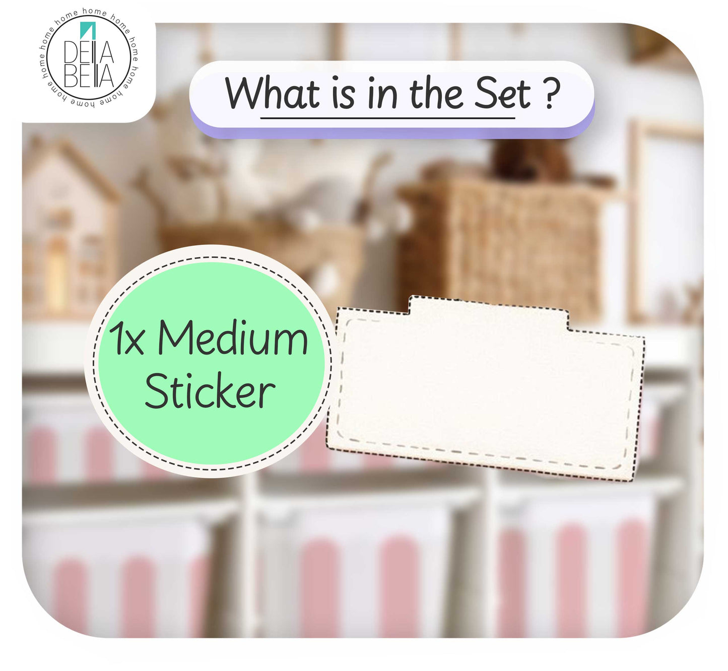 Scallop IKEA Trofast Stickers - Set of 6 Vinyl Decals for Nursery Storage Bins - Blush, Teal & Camel - IKEA Hack UK