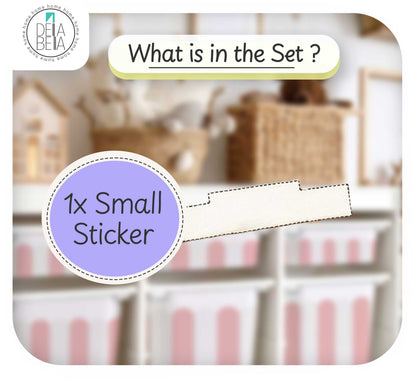 Scallop IKEA Trofast Stickers - Set of 6 Vinyl Decals for Nursery Storage Bins - Blush, Teal & Camel - IKEA Hack UK