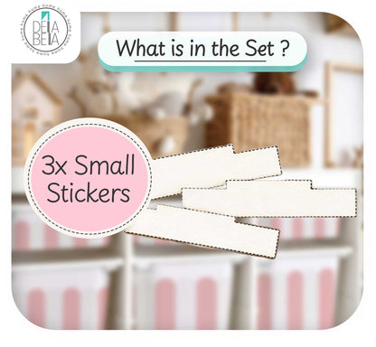Scallop IKEA Trofast Stickers - Set of 6 Vinyl Decals for Nursery Storage Bins - Blush, Teal & Camel - IKEA Hack UK