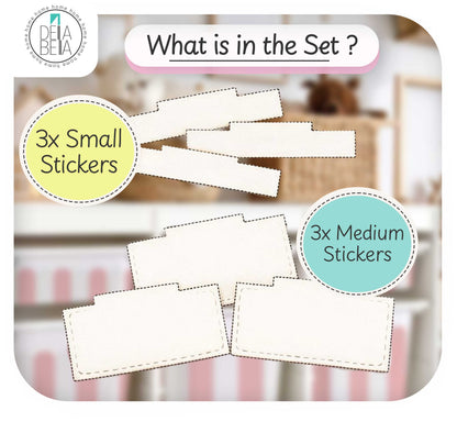 Scallop IKEA Trofast Stickers - Set of 6 Vinyl Decals for Nursery Storage Bins - Blush, Teal & Camel - IKEA Hack UK