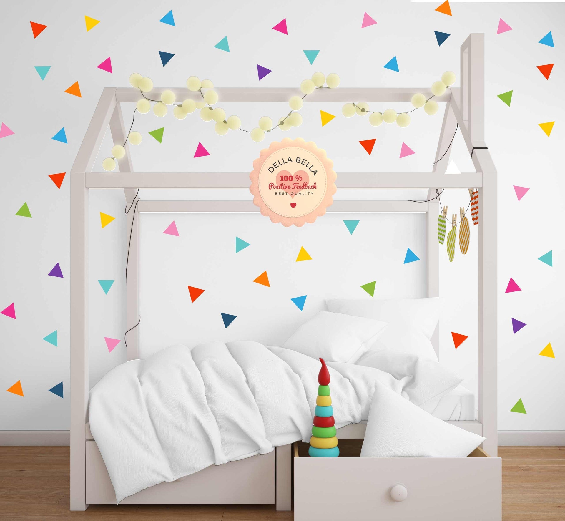 Triangle 221x Wall Stickers Rainbow Colours 11 Colours – Della Bella