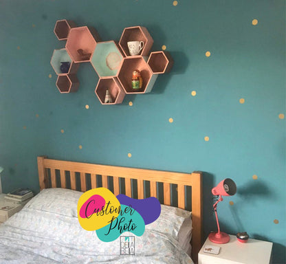 Polka Dot Gold Wall Stickers Wall