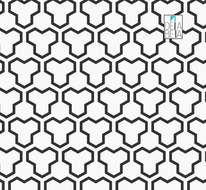 Geometric Wrapping For Furniture Retro Minimalist Black White Wraps Kitchen Cabinets, Fridge Wrap, Stair Stickers, Sticky Back Plastic Vinyl Wrap for Furniture, Kitchen Cabinets & Home Upcycling