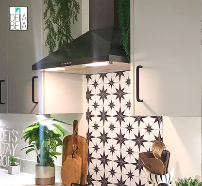 Astral Estrella Star Peel & Stick Vinyl Tiles for Backsplashes & Furniture