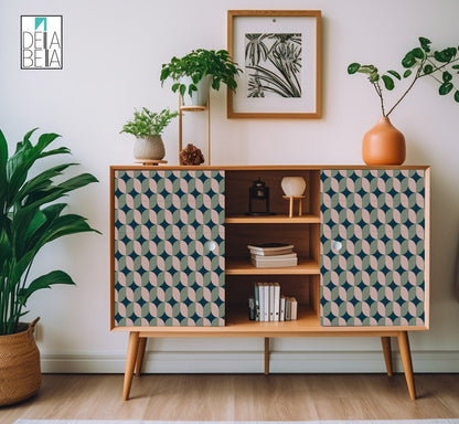 Vinyl Wrapping Wraps For Furniture Kitchen Cabinets Sticky back Perfect Home Decor Desk Tiles Table Cupboards Upcycling Projects Geometric