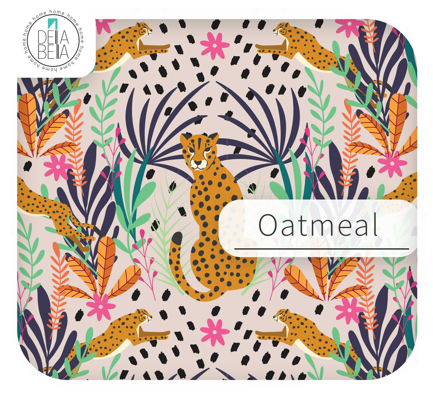 Safari Bloom Floral Leopard Vinyl Wrap | Sticky Back Plastic