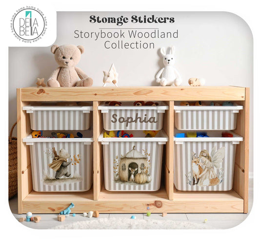 Woodland Fairy & Fox Decal Stickers compatible with IKEA Trofast Boxes | Nursery Decor
