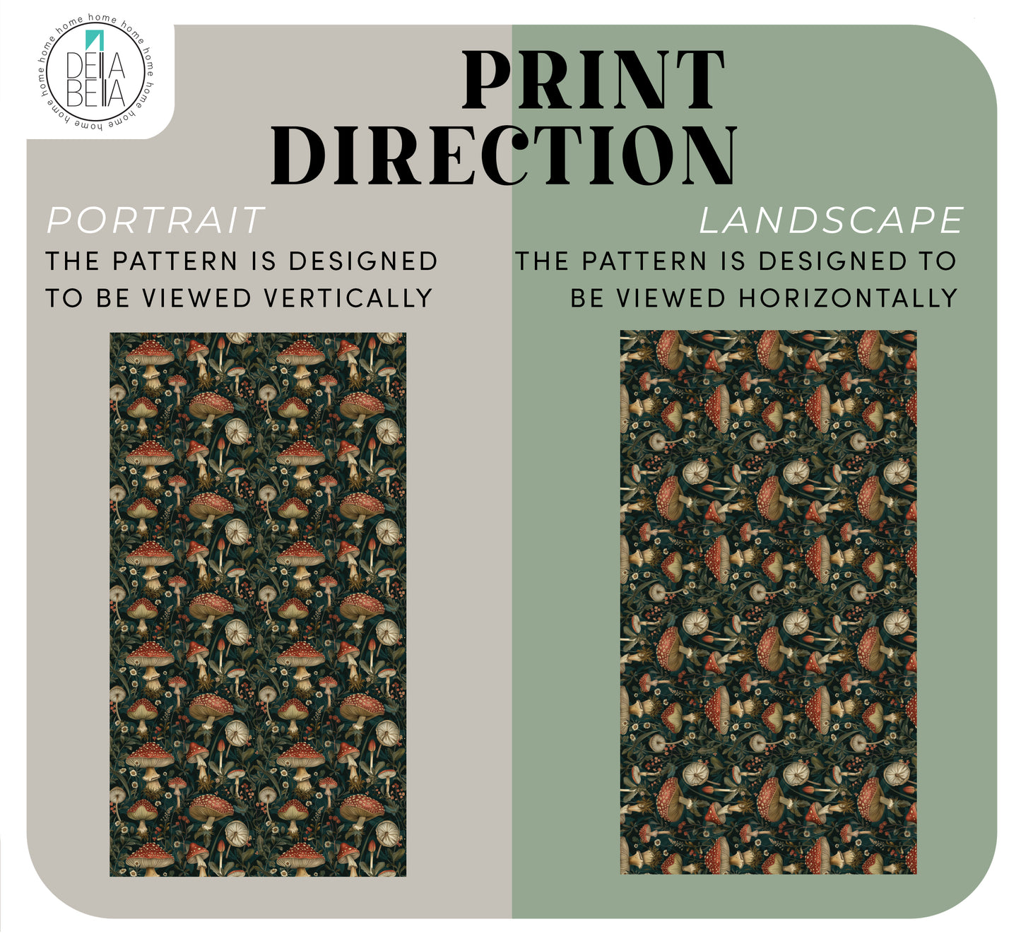 Furniture Vinyl Wrap Mystical Mushroom