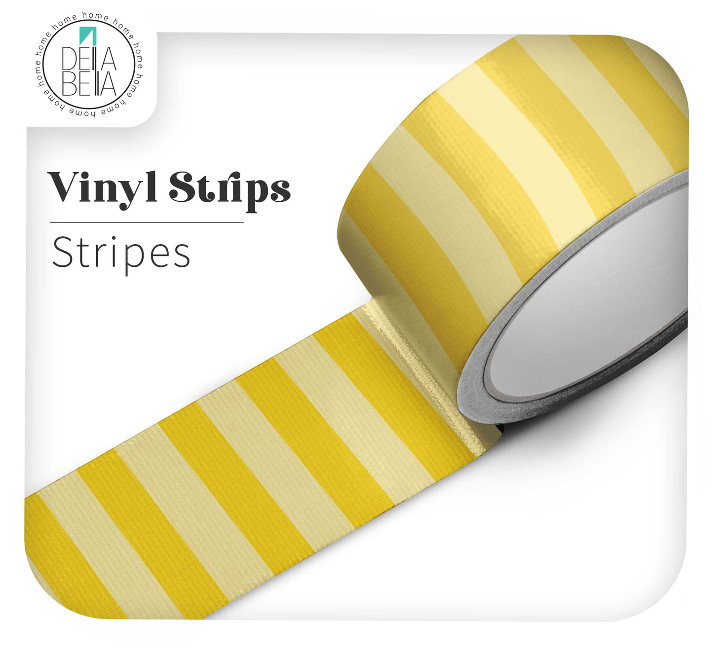 Stripes Peel & Stick Vinyl Strip | Bathroom & Wall Border Sticker