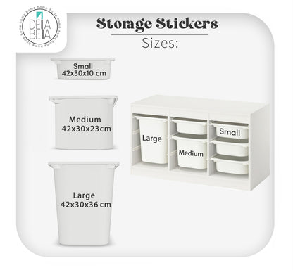 Scallop IKEA Trofast Stickers - Set of 6 Vinyl Decals for Nursery Storage Bins - Blush, Teal & Camel - IKEA Hack UK